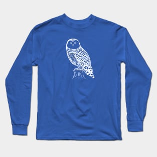 Snowy Owl - bird lovers hand drawn detailed design Long Sleeve T-Shirt